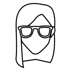 Woman with glasses icon vector illustration graphic design