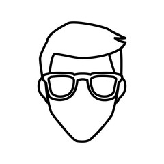 Man with glasses icon vector illustration graphic design