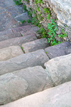stone steps seen from above