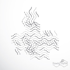 Flowing rhythm, abstract wave lines vector background for use in graphic and web design.