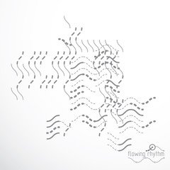 Vector cybernetic background, chaotic abstract lines illustration.