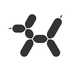 Balloon dog glyph icon
