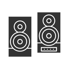 Stereo system glyph icon