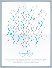 Technological vector wallpaper made with abstract lines. Modern geometric composition for use as advertising banner.