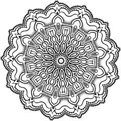 floral round lace mandala