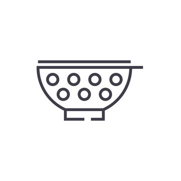stainer vector line icon, sign, illustration on white background, editable strokes