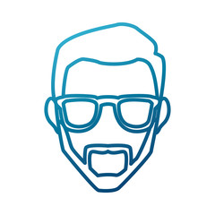 Adult man smiling icon vector illustration graphic design