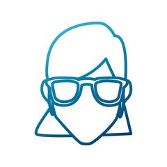 Woman with glasses icon vector illustration graphic design