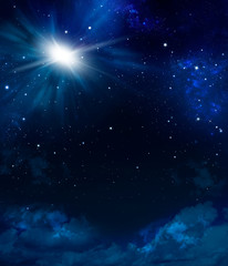 Naklejka na ściany i meble beautiful background of the night sky with stars