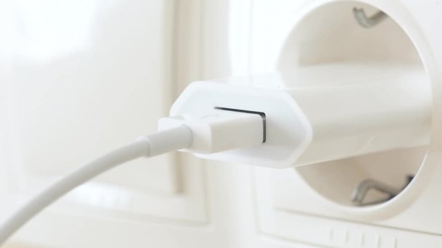 Hand plug usb charger adapter and wire into wall socket.