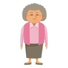 Cute grandmother cartoon icon vector illustration graphic design
