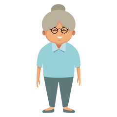 Cute grandmother cartoon icon vector illustration graphic design