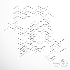 Abstract wavy lines vector illustration. Technical cybernetic pattern can be used in web design and as wallpaper or background.