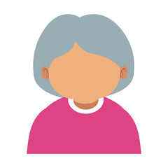Cute grandmother cartoon icon vector illustration graphic design