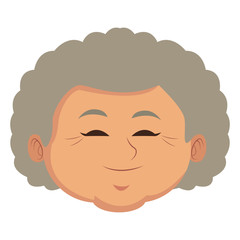 Cute grandmother cartoon icon vector illustration graphic design