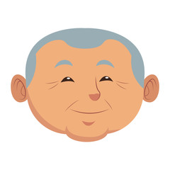 Cute grandfather cartoon icon vector illustration graphic design