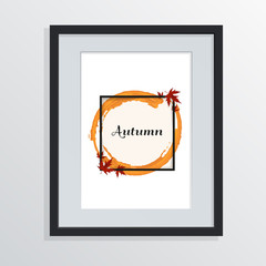 Vector Autumn Design on Picture Frame