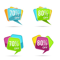 Sale And Discount Label Sticker Vector Set Element