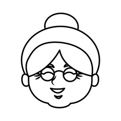 Cute grandmother cartoon icon vector illustration graphic design