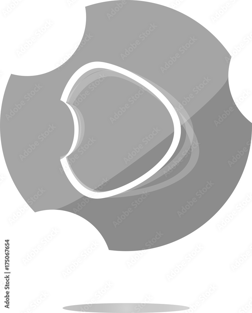 Poster speech cloud or stickers on web icon button isolated on white