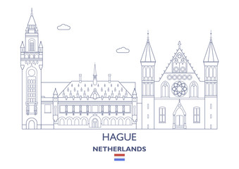 Fototapeta premium Haga City Skyline, Holandia