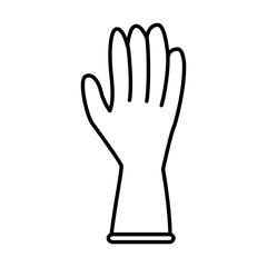 Cleaning glove isolated icon vector illustration graphic design
