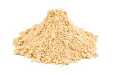 heap of ginger powder isolated