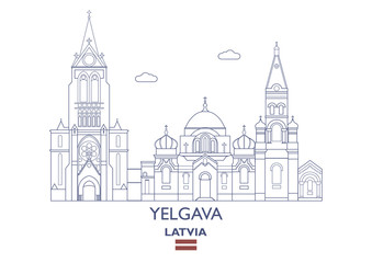 Yelgava City Skyline, Latvia