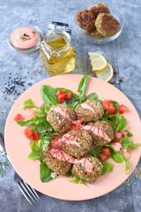 Grünkohl mit Sesamkörner mit Sosse