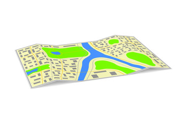 navigation system on white background. Isolated 3d illustration