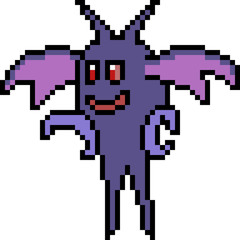 vector pixel art monster bat
