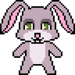 vector pixel art rabbit