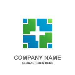 Healthcare Medical Drugstore Logo Vector Icon 