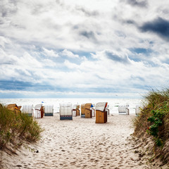 Beach on Baltic sea coast.