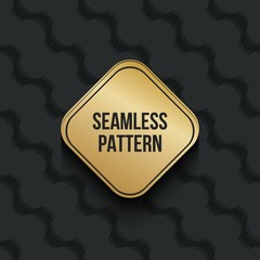 Abstract concept vector monochrome geometric pattern. Dark blue, gold minimal background. Creative illustration template. Seamless stylish texture. For wallpaper, surface, web design, textile, decor.