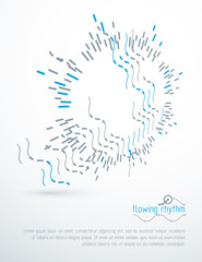 Technological vector wallpaper made with abstract lines. Modern geometric composition for use as advertising banner.