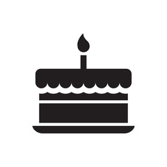 Birthday cake vector icon