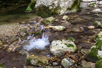 Waterfalls and water games in the Julian Alps