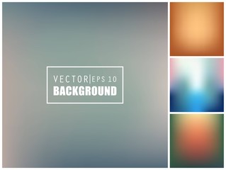 Abstract Creative concept vector multicolored blurred background set. For Web and Mobile Applications, art illustration template design, business infographic and social media, modern decoration