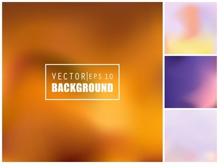 Abstract Creative concept vector multicolored blurred background set. For Web and Mobile Applications, art illustration template design, business infographic and social media, modern decoration