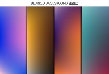 Abstract Creative concept vector multicolored blurred background set. For Web and Mobile Applications, art illustration template design, business infographic and social media, modern decoration