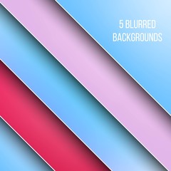 Abstract Creative concept vector multicolored blurred background set. For Web and Mobile Applications, art illustration template design, business infographic and social media, modern decoration