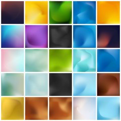 Fototapeta premium Abstract Creative concept vector multicolored blurred background set. For Web and Mobile Applications, art illustration template design, business infographic and social media, modern decoration