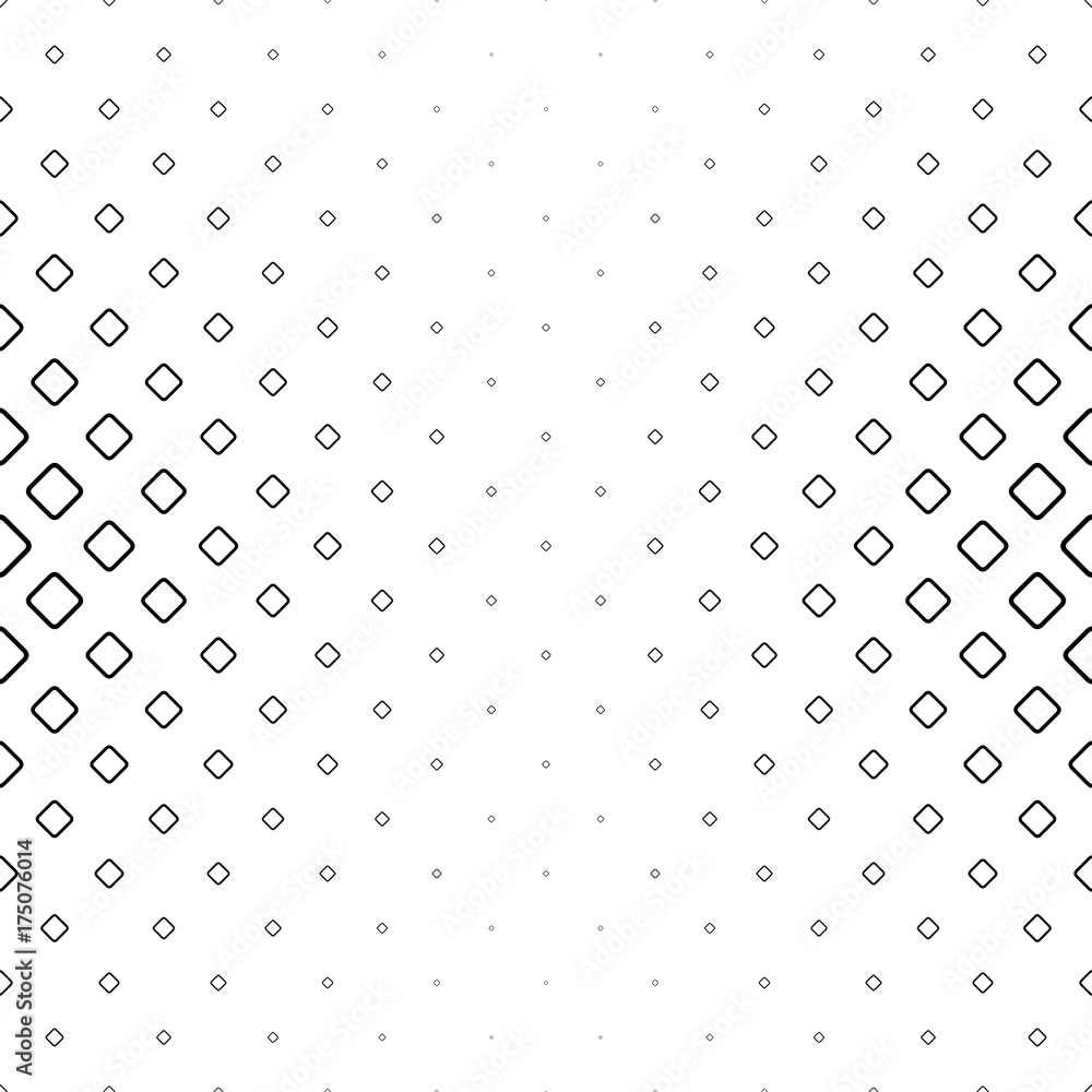 Poster monochrome abstract square pattern background - black and white geometric halftone vector illustrati