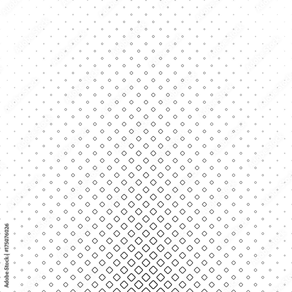 Poster monochrome square pattern - geometrical halftone abstract vector background illustration from diagon
