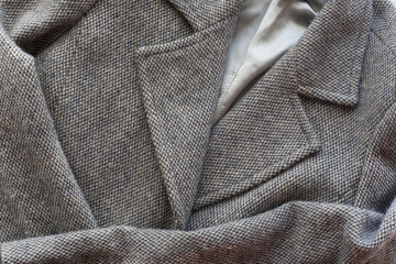Women's wool coat gray color.