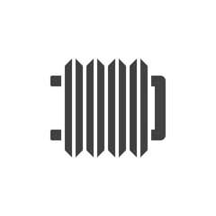 Radiator icon vector, filled flat sign, solid pictogram isolated on white. Symbol, logo illustration.