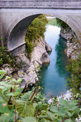 Fototapeta na wymiar Gorge of the Isonzo River