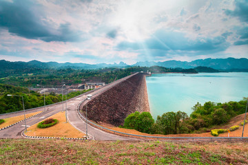 Ratchaprapa Dam or Chiao Lan reservoir , Suratthani Thailand