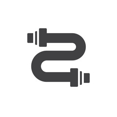 Pipes icon vector, filled flat sign, solid pictogram isolated on white. Symbol, logo illustration.